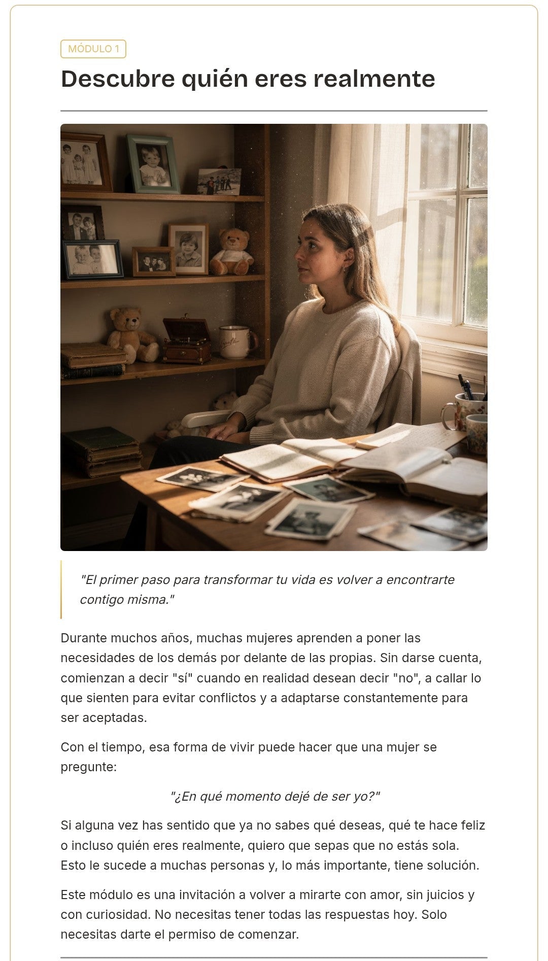 A quién está dirigido y qué aprenderá la lectora