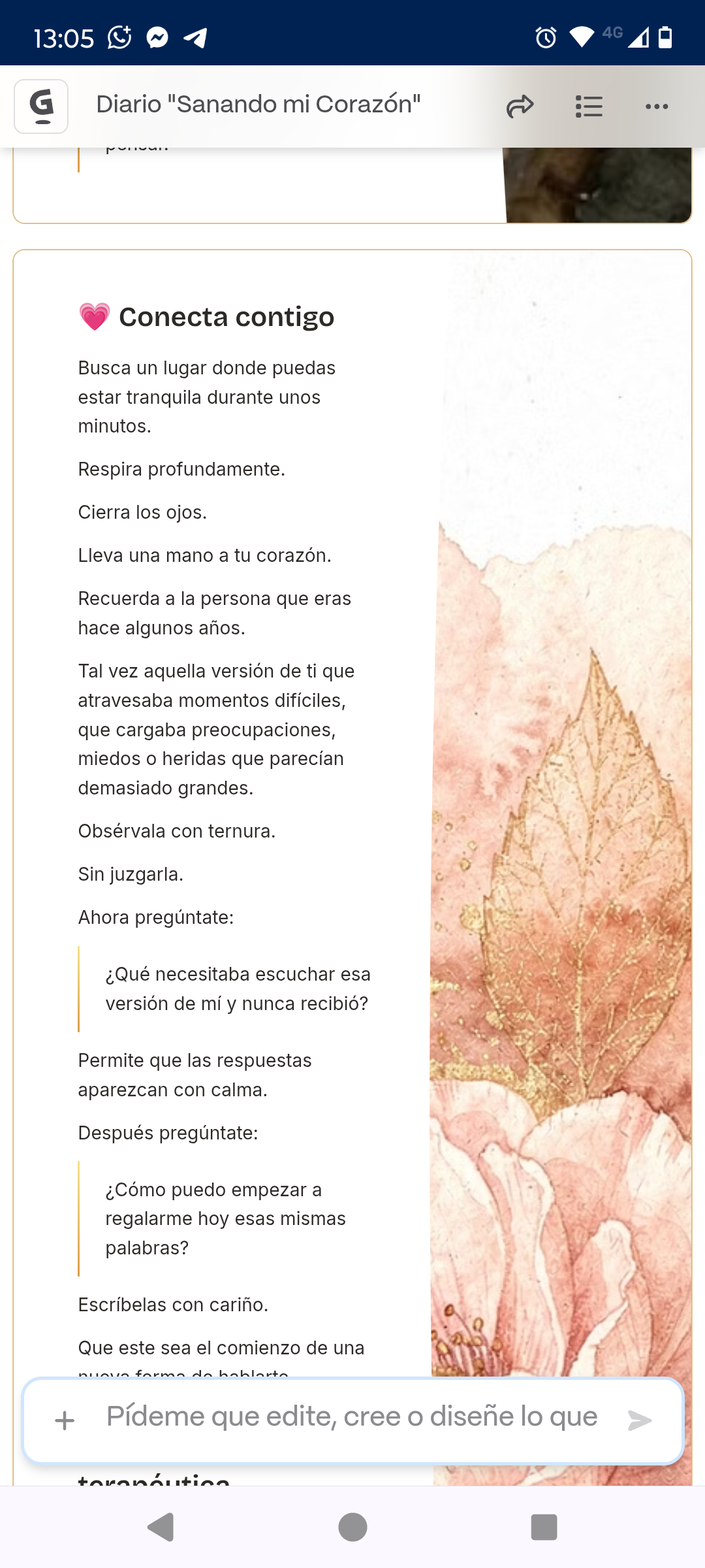 Mi compromiso de hoy — ejercicio de autocompasión
